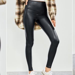 High waisted Aritzia vegan leather leggings